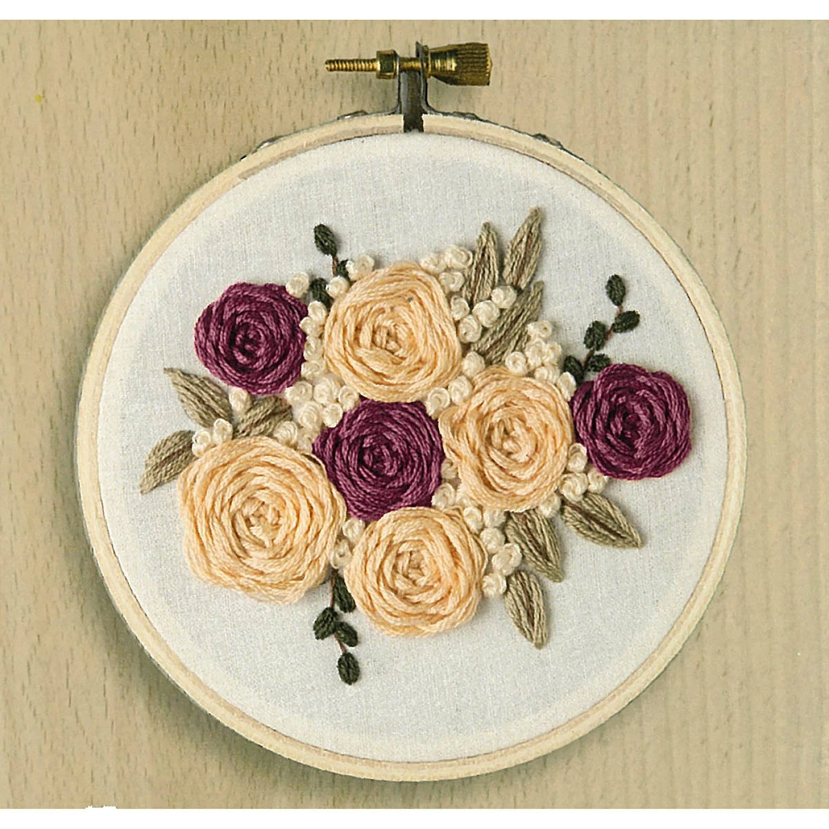Blush Roses 4" Embroidery Kit by Leisure Arts