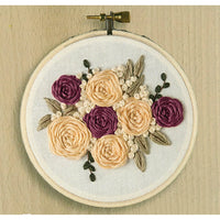 Blush Roses 4" Embroidery Kit by Leisure Arts