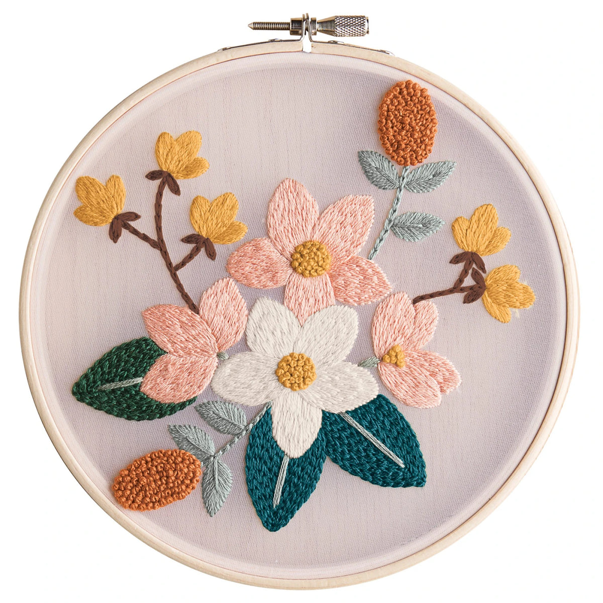 Magnolia Flowers 6" Embroidery Kit by Leisure Arts