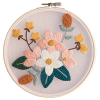 Magnolia Flowers 6" Embroidery Kit by Leisure Arts