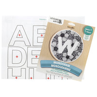 Choose Your Monogram Letter 6" Embroidery Kit by Leisure Arts