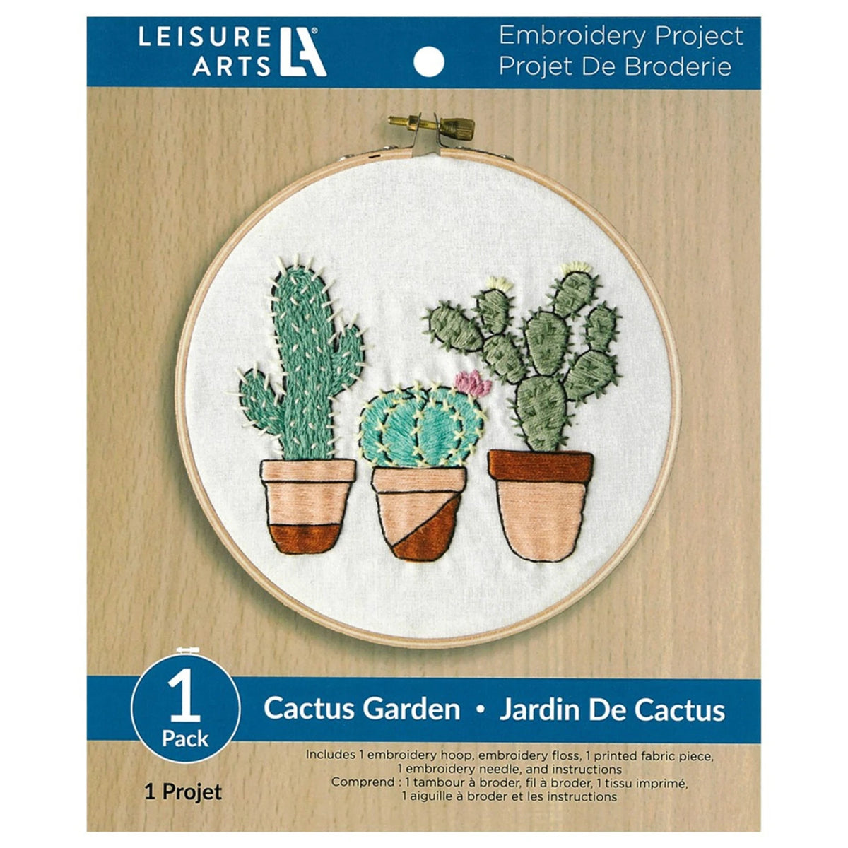 Cactus Garden 6" Embroidery Kit by Leisure Arts
