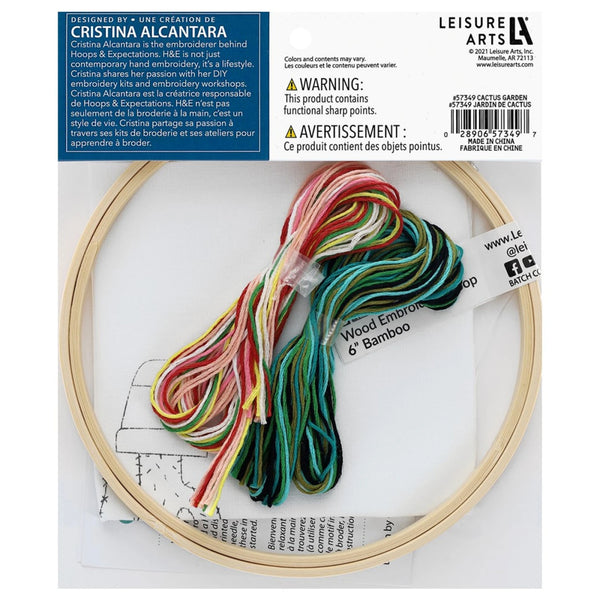 Cactus Garden 6" Embroidery Kit by Leisure Arts