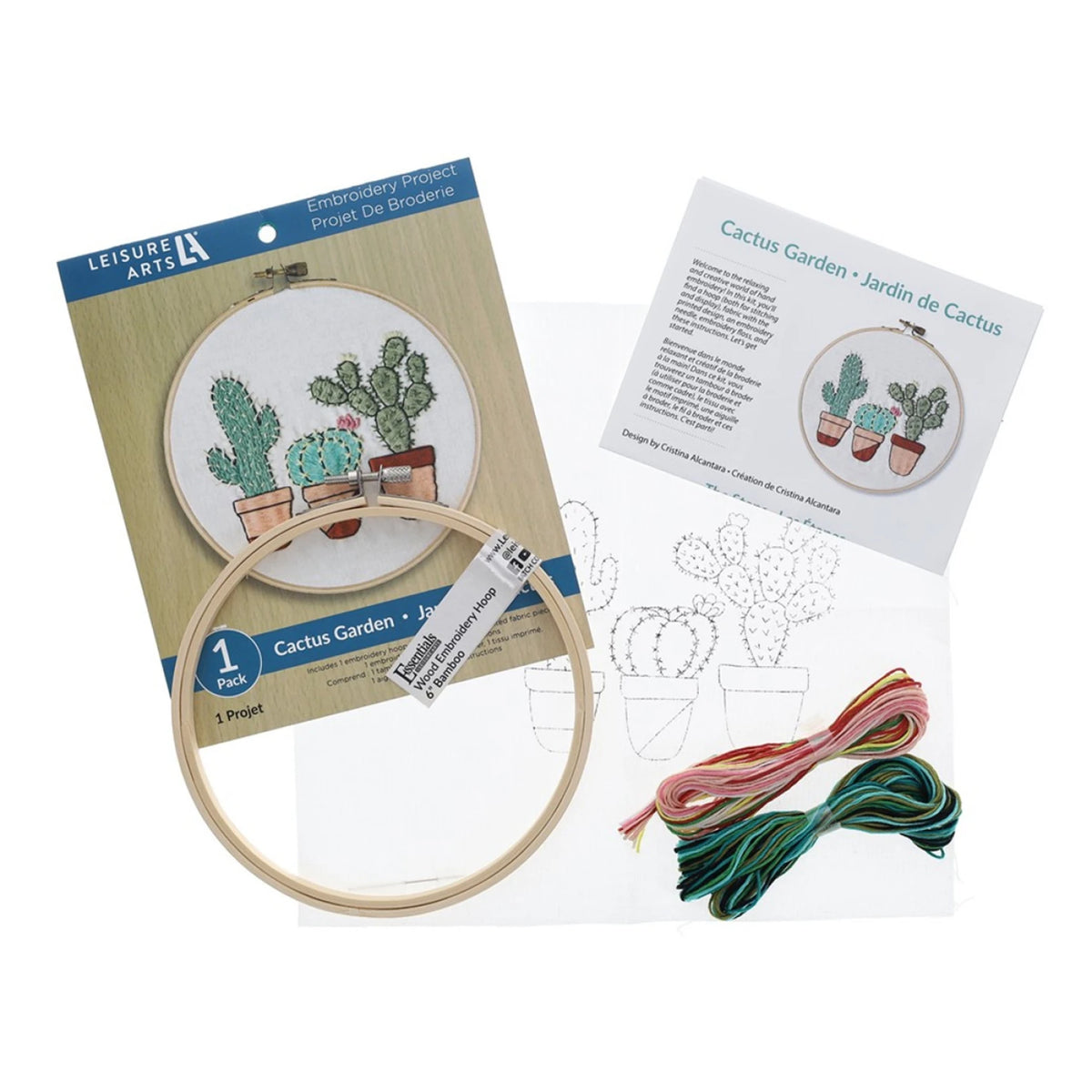 Cactus Garden 6" Embroidery Kit by Leisure Arts