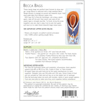 Becca Bags Zippered Make-up Bag Paper Pattern