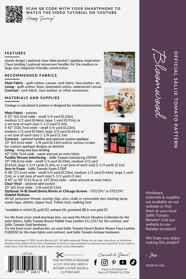 Storage Cubes Paper Sewing Pattern