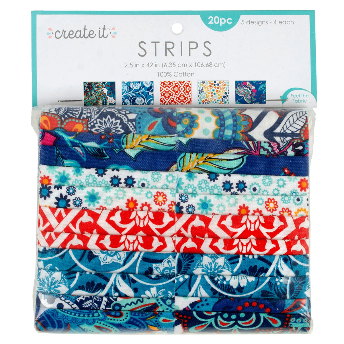 Moroccan Quilt Fabric | 2.5" Strips | 20 Pieces