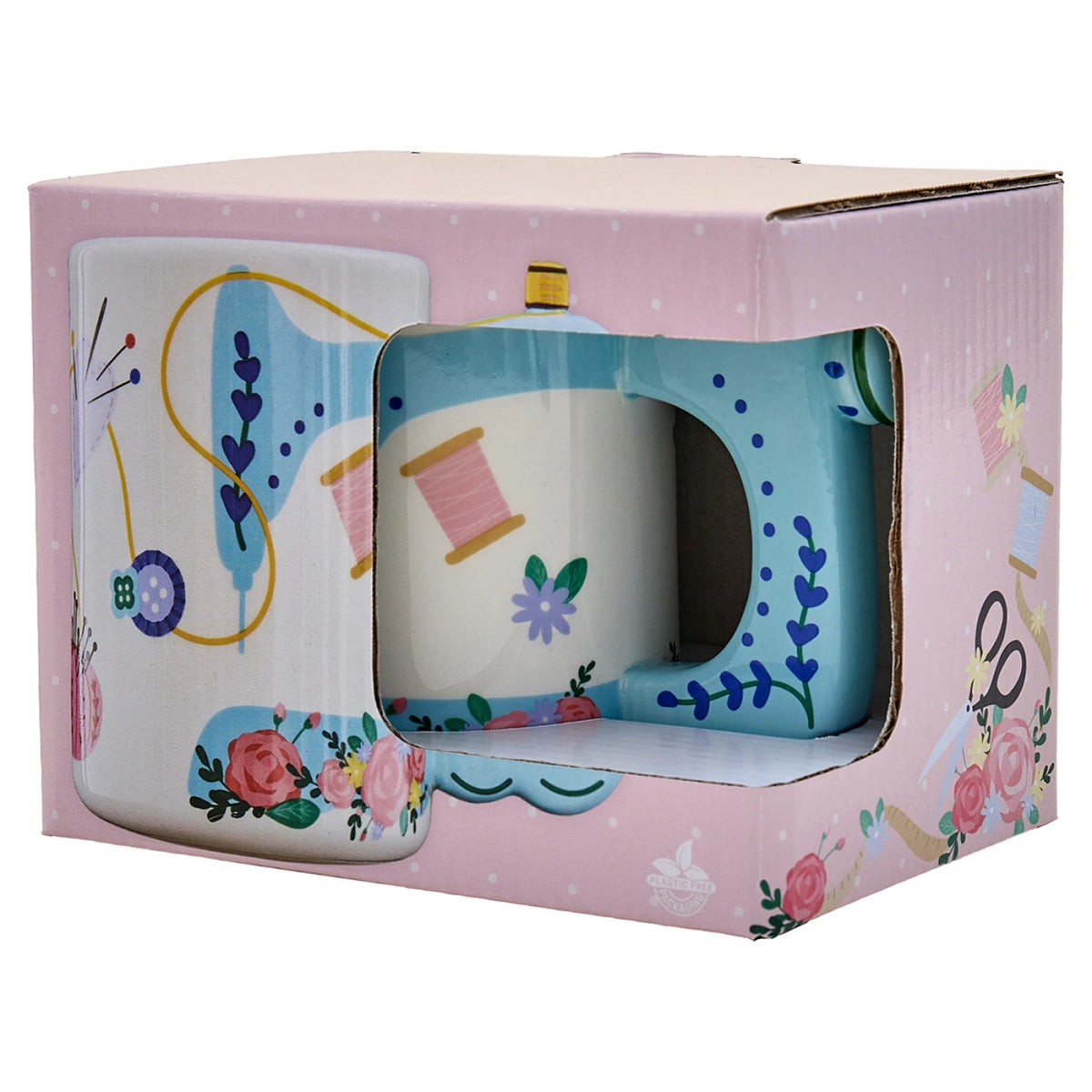 Ceramic Mug | Blue Sewing Machine