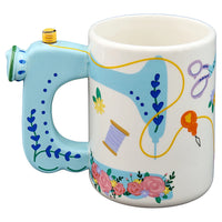 Ceramic Mug | Blue Sewing Machine