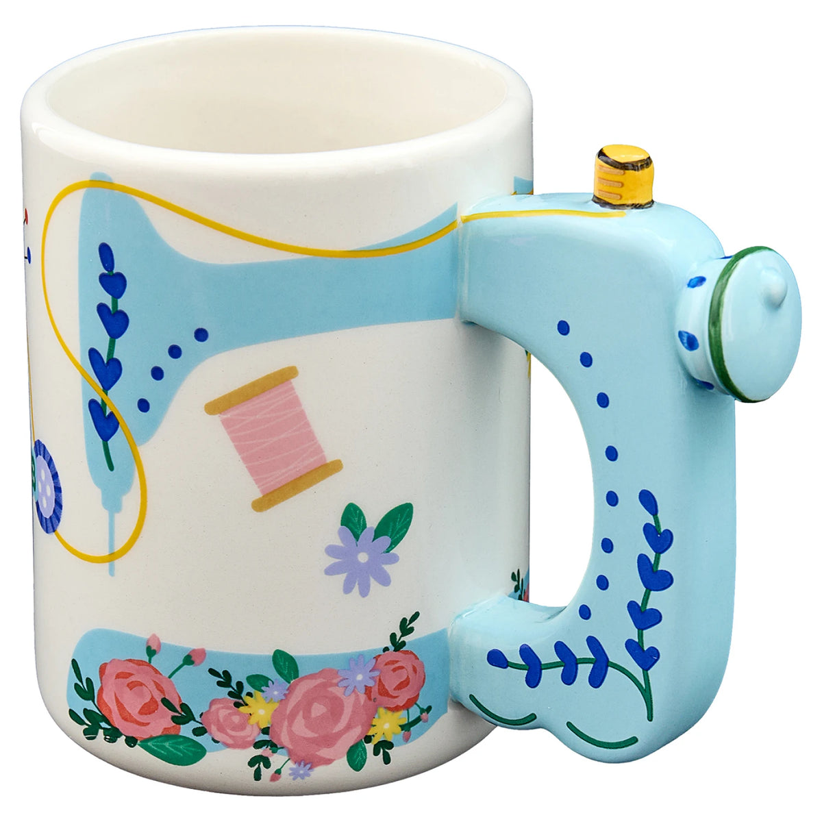 Ceramic Mug | Blue Sewing Machine