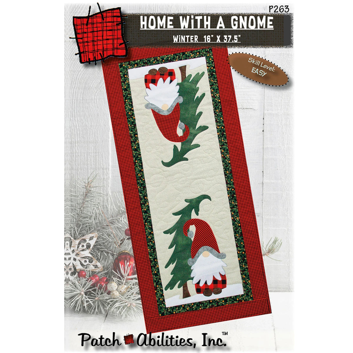 Home With a Gnome Table Runner Pattern