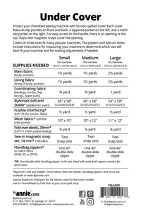 Under Cover Sewing Machine Cover Sewing Pattern