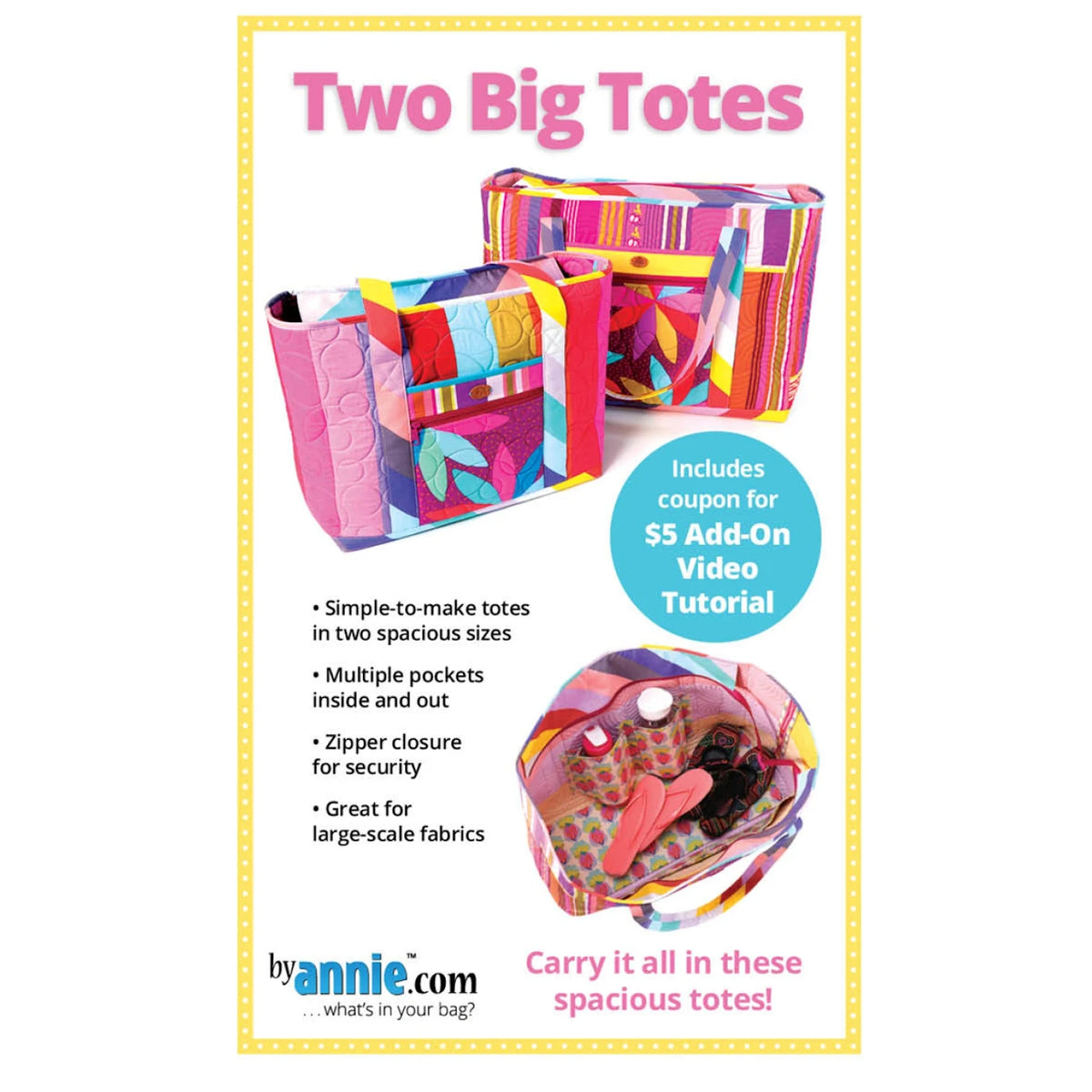 Two Big Totes Sewing Pattern