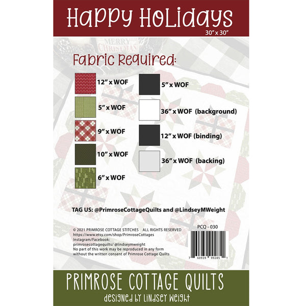 Happy Holidays Quilt Pattern
