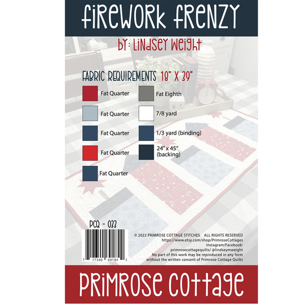 Firework Frenzy Table Runner Pattern