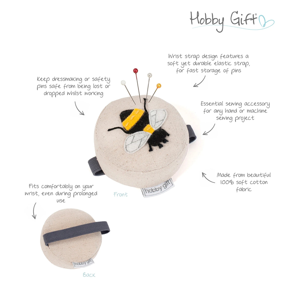 Wrist Bee Pincushion