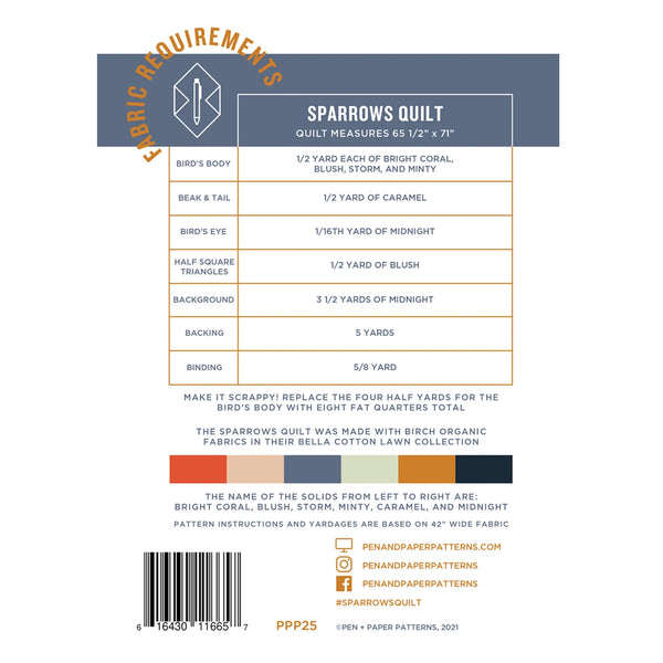 Sparrows Quilt Pattern