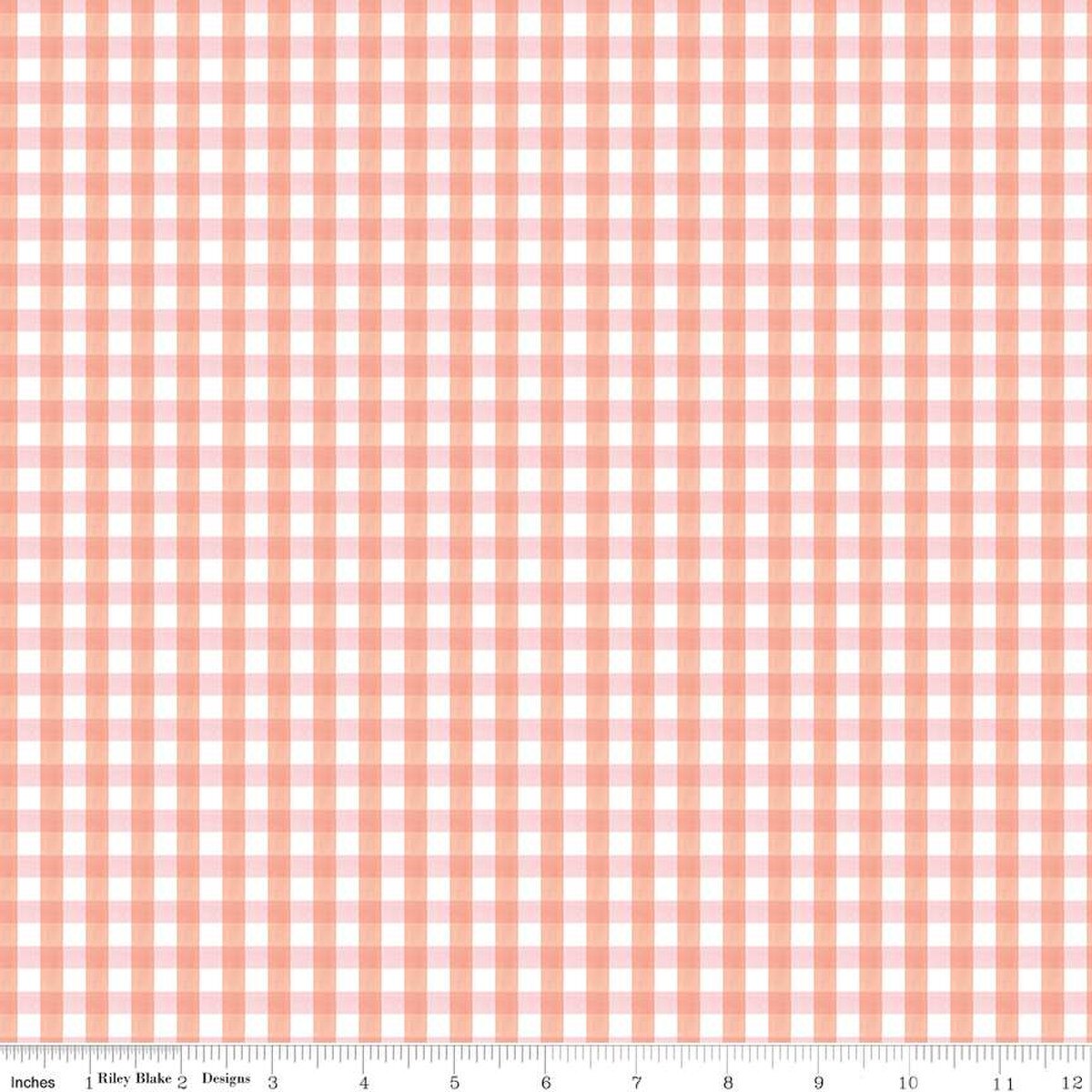 Riley Blake Floral Charms Gingham Pink - Sold by the 1/2 Yard