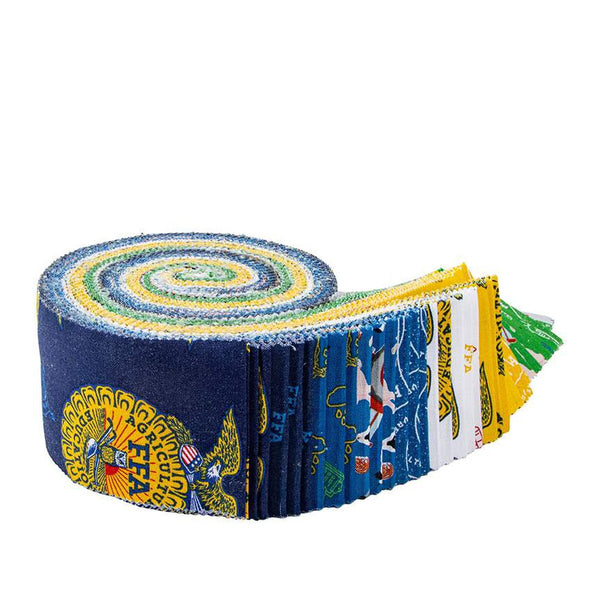 FFA Forever Blue 2-1/2" Rolie Polie - Riley Blake Designs