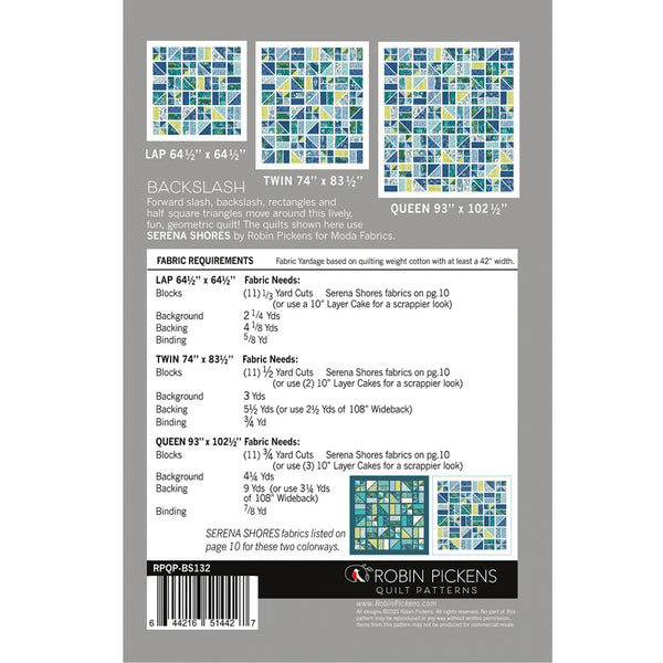 Backslash Quilt Sewing Pattern