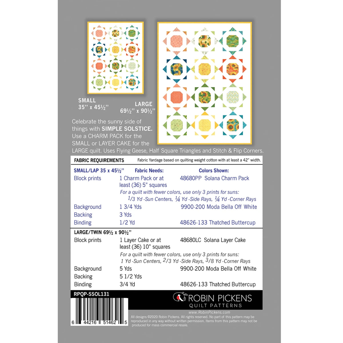 Simple Solstice Quilt Pattern