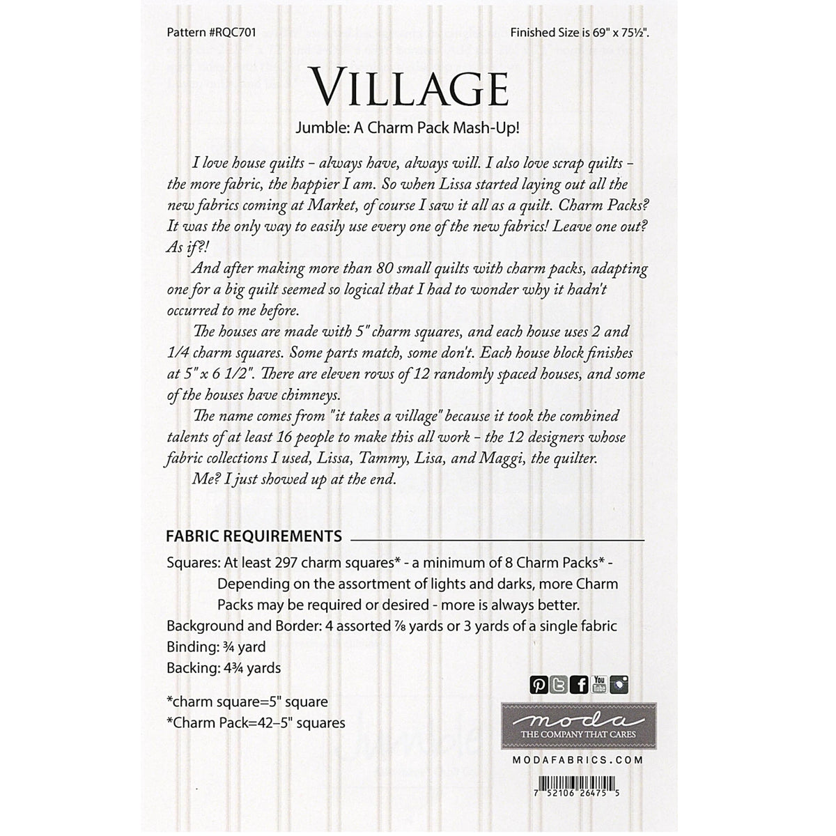 Village Quilt Pattern