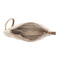Meadow Lace Embroidered Western Pouch in Ivory Bloom