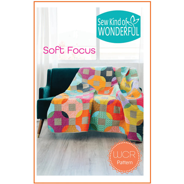 Modern Quilt PDF Pattern Download | Start Quilting Now! | Soft Focus | Sew Kind of Wonderful