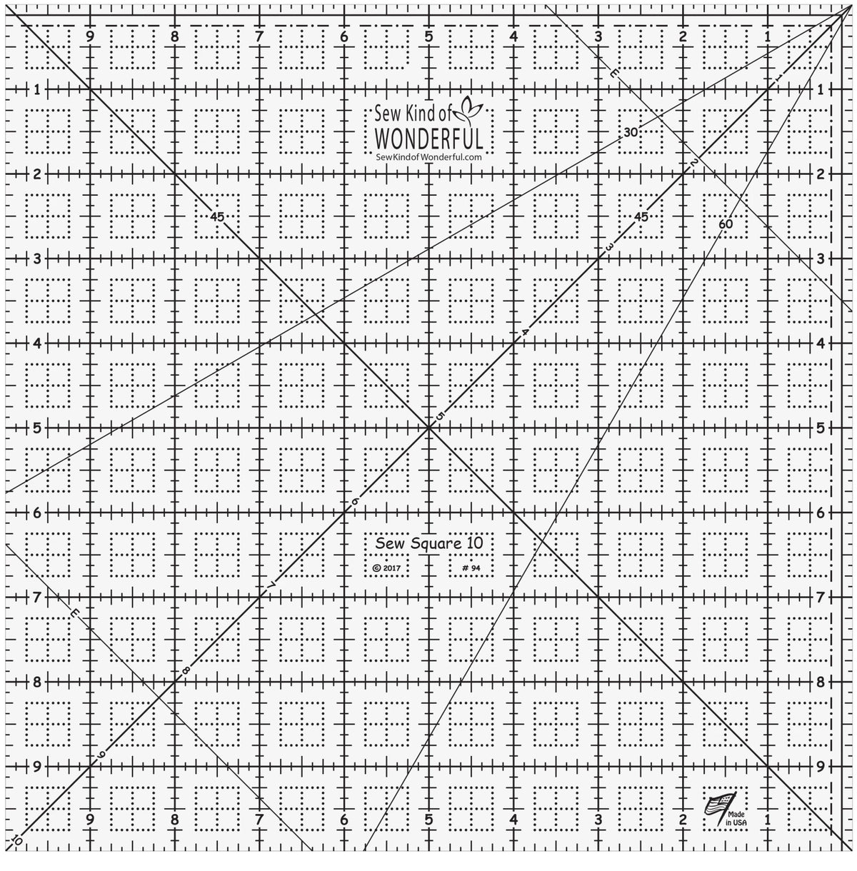 Sew Square 10 Ruler Template