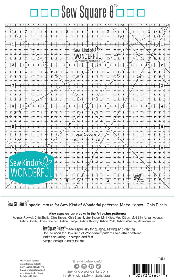 Sew Square 8 Ruler Template