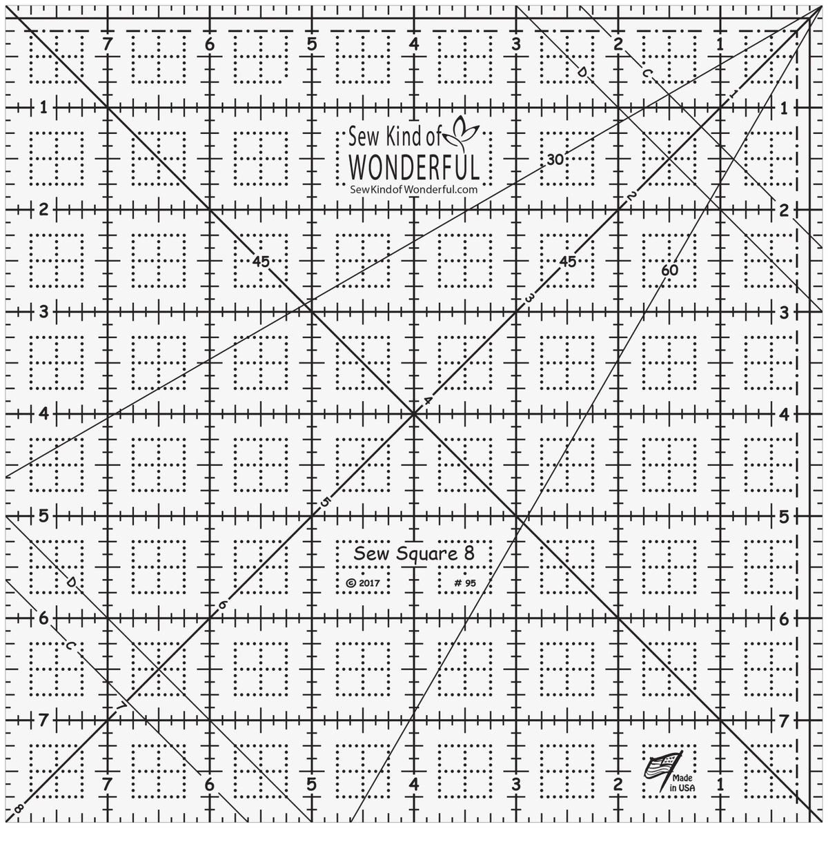 Sew Square 8 Ruler Template