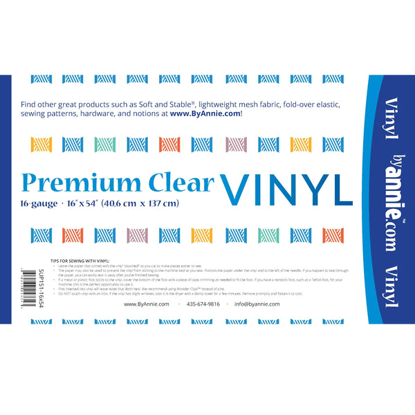 Premium Clear Vinyl - 16" x 54"