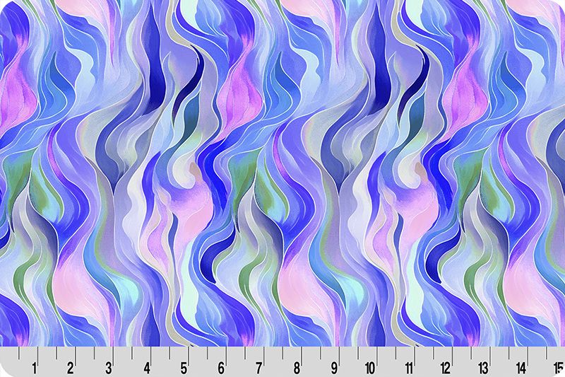 Wanderlust Rainbow Quilting Cuddle® Blue - Sold by the 1/2 Yard