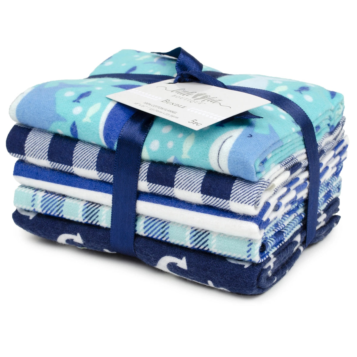 Flannel Bundle Sea Ocean Theme | Fat Quarters | 5 Pieces