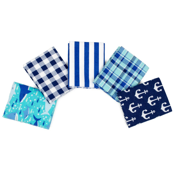 Flannel Bundle Sea Ocean Theme | Fat Quarters | 5 Pieces