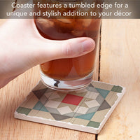 Barn Star Single Absorbent Stone Tumbled Tile Coaster