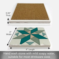 Spinning Pinwheel Single Absorbent Tumbled Tile Coaster