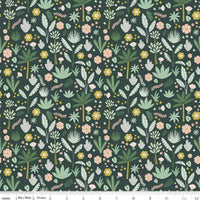 Hibiscus Foliage Hunter Quilting Fabric by Riley Blake - Sold by the 1/2 Yard
