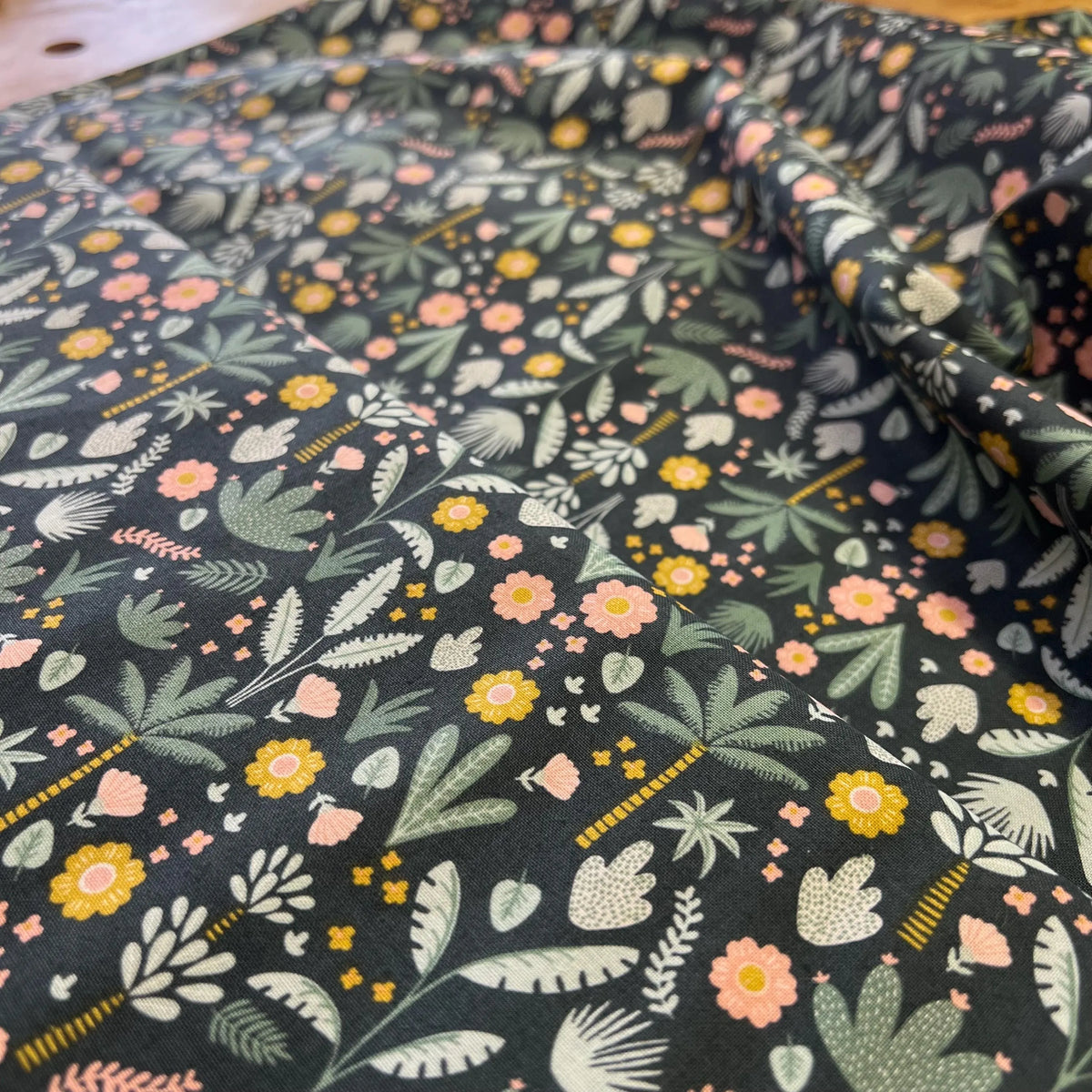 Hibiscus Foliage Hunter Quilting Fabric by Riley Blake - Sold by the 1/2 Yard