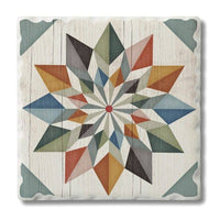 Hex Star Single Absorbent Stone Tumbled Tile Coaster