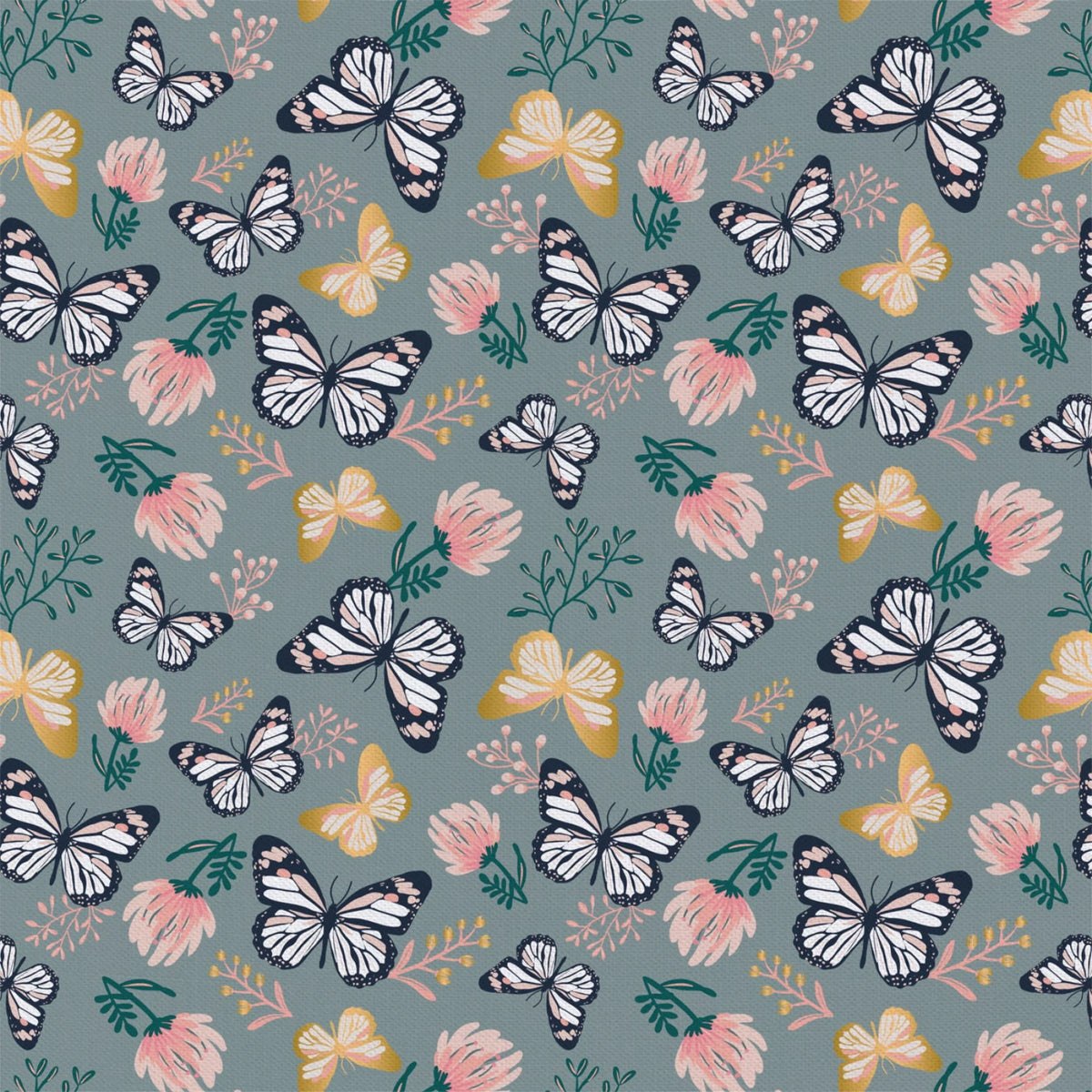 GM Butterfly Quilting Fabric by Emma and Mila - Sold by the 1/2 Yard