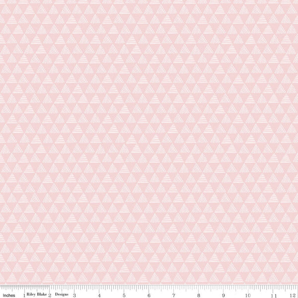 Triangles Pink Blender Fabric by Riley Blake Designs - Sold by the 1/2 Yard