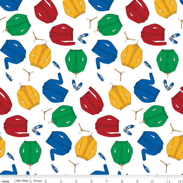 Riley Blake Mr. Rogers' Neighborhood Sweaters Multi - Sold by the 1/2 Yard