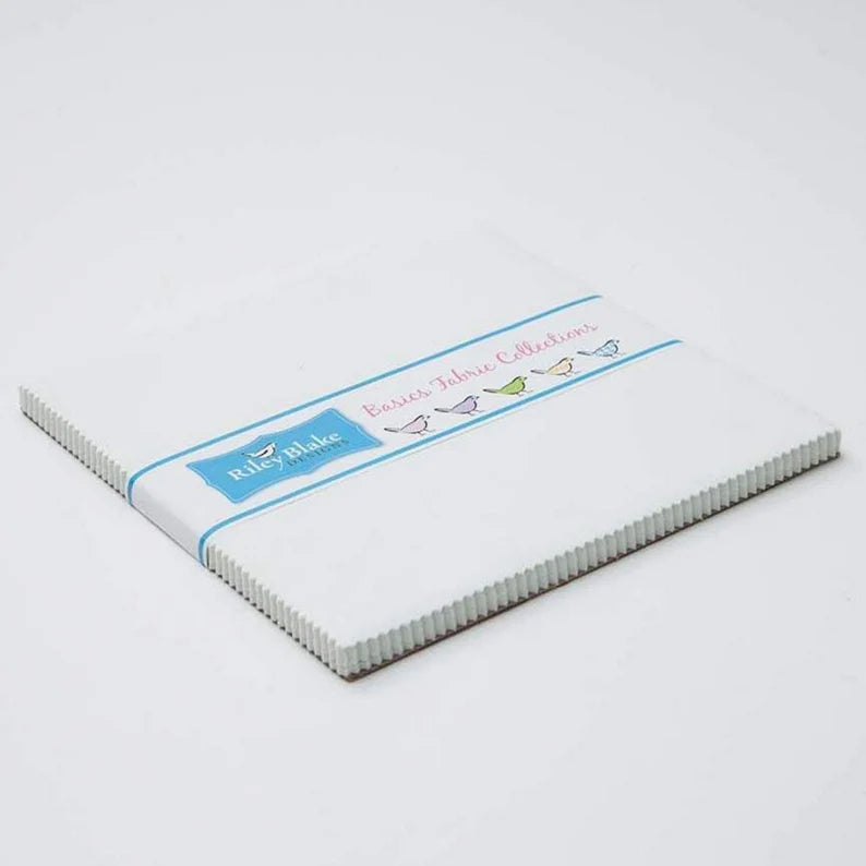 Riley Blake WHITE Confetti Cottons Basics 10" Stacker