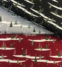 Winterberry Tossed Forest Gray Riley Blake Quilting Fabric - Sold by the 1/2 Yard