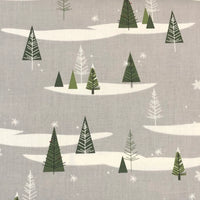 Winterberry Tossed Forest Gray Riley Blake Quilting Fabric - Sold by the 1/2 Yard