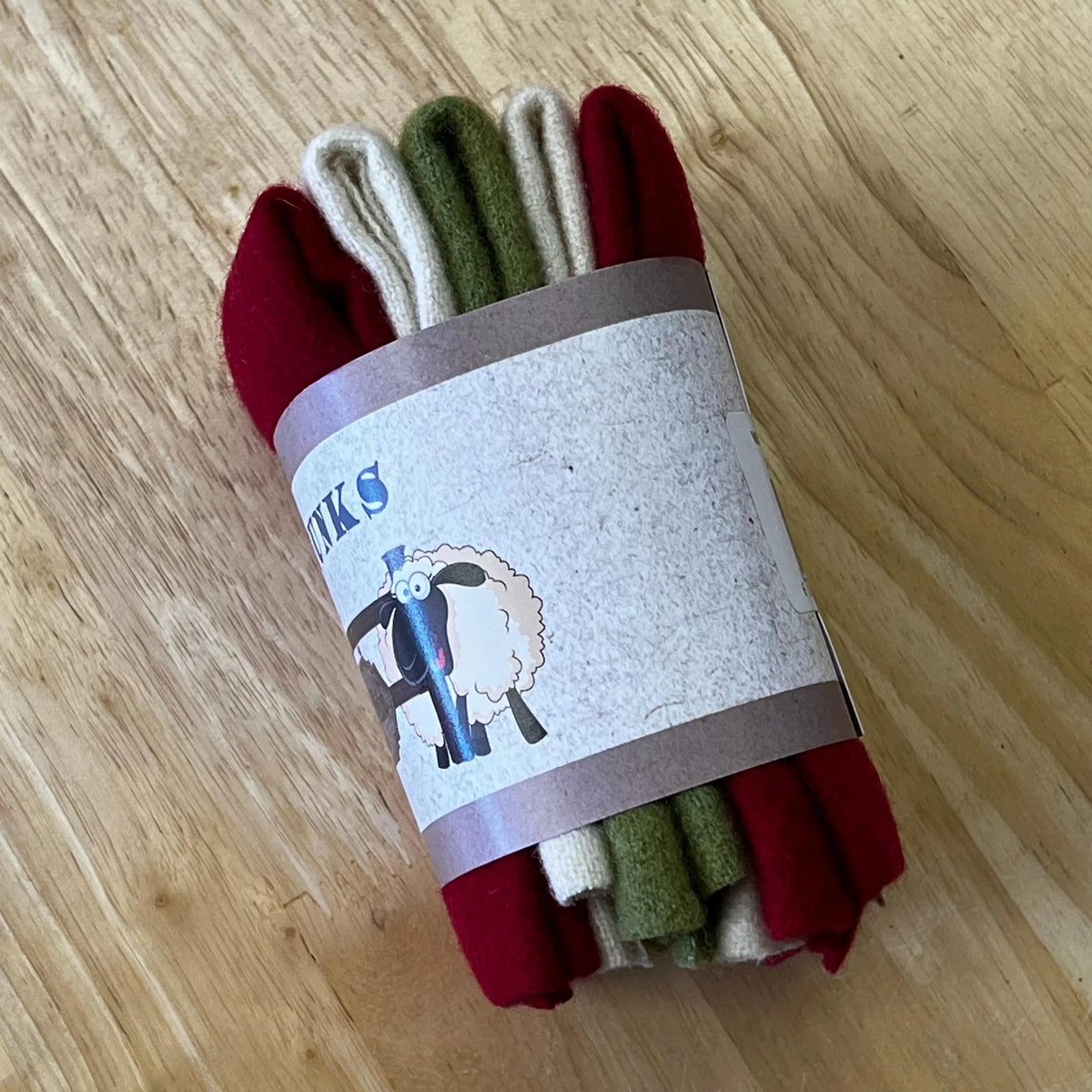 Candy Cane Wool Chunks