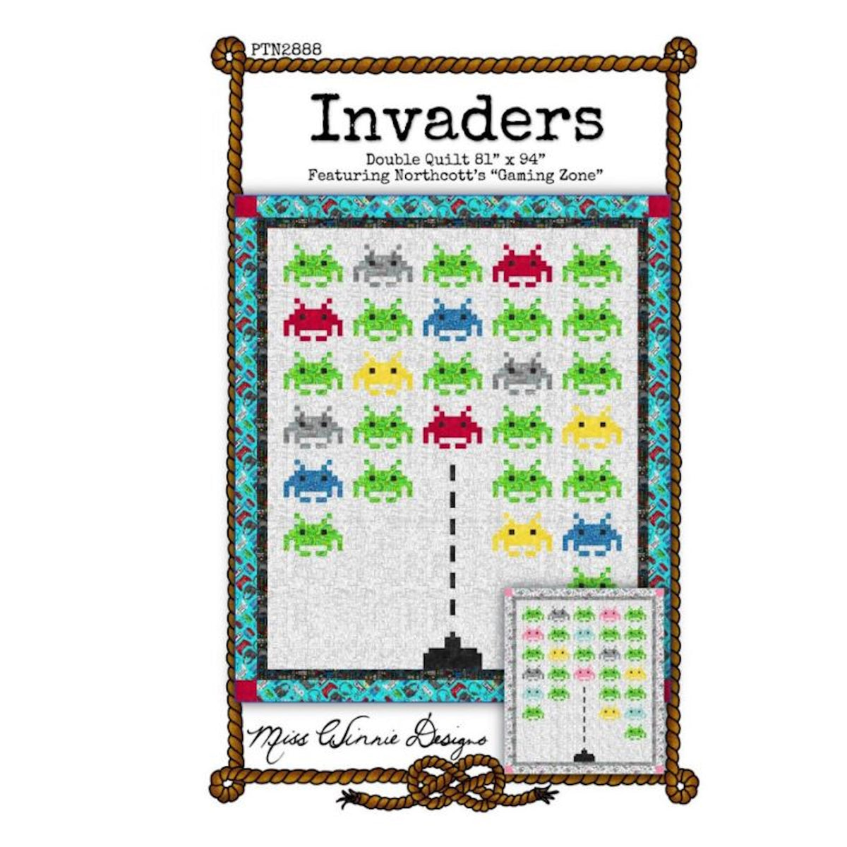 Invaders Video Game Quilt Pattern