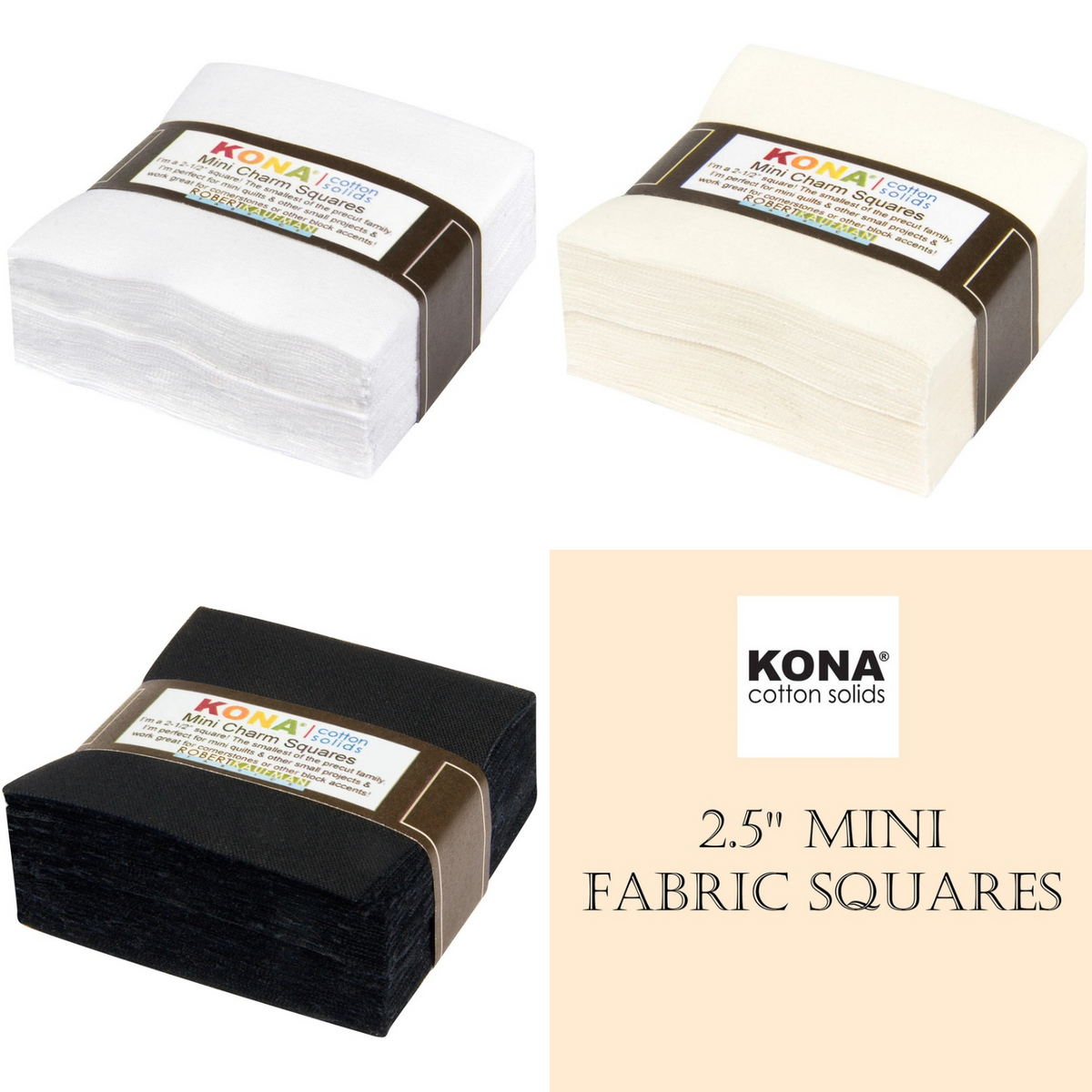 2.5" Mini Fabric Squares | Choose Your Color