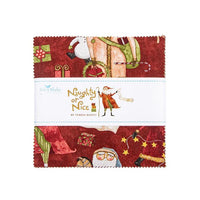 Naughty or Nice 5" Stacker Pre-Cut Charm Pack - Riley Blake Designs